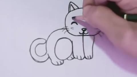 Very Easy! How to turn Words Cat Into a Cartoon Cat. (Wordtoons) learning step by step for kid