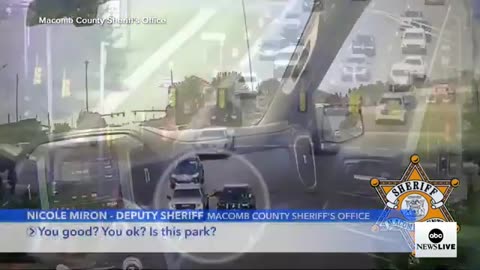 Michigan sheriff’s deputy climbs into driver’s truck during medical emergency