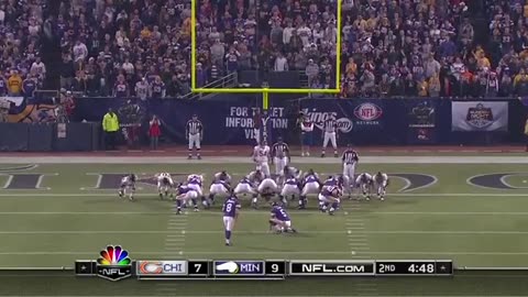 Vikings Defense & Gus Frerotte’s 99 Yard TD to Bernard Berrian 11/30/2008 Monday Night Football