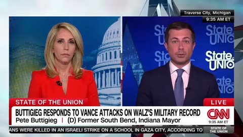 Pete Buttigieg reacts to Vance's comments on Walz's military service