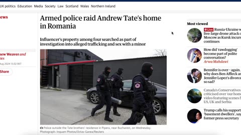 Jason W Chan's Take - Freedom Fighter: Armed police raid Andrew Tate’s home in Romania