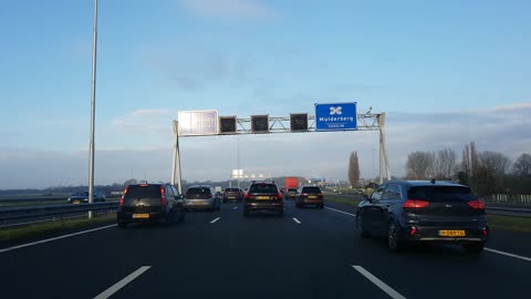 Timelapse drive Amersfoort to Amsterdam Schiphol Februari 7 2024