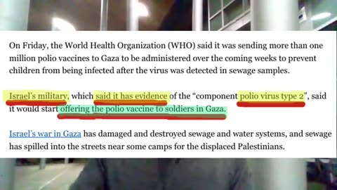 POLIO IN GAZA? UNICEF WANTS TO EUTHANIZE.... I MEAN.... IMMUNIZE PALESTINIANS | Remarque88