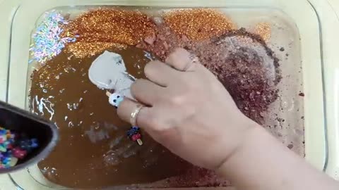 Netulla slime mixing random into slime! Satisfying slime video Asmer