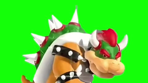 bowser and kirby walking Green Screen