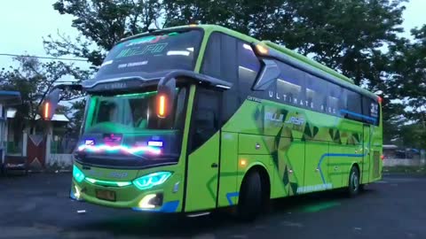 super luxury and elegant bus strobe lights