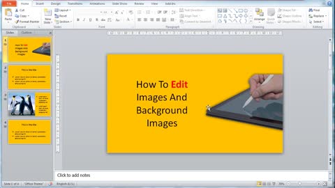 How To Edit Images And Background Images in Powerpoint.