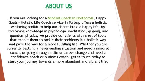 If you are looking for a Mindset Coach in Northcross