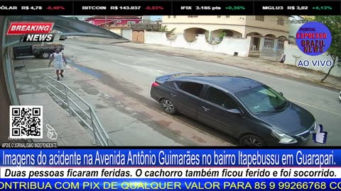 Imagens do acidente na Avenida Antônio Guimarães no bairro Itapebussu em Guarapari.