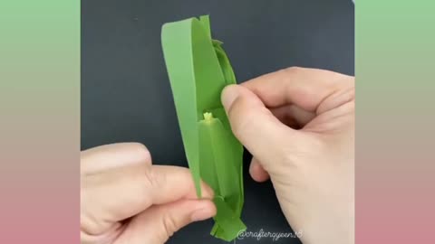 Green 💚 leaf 🍀 craft