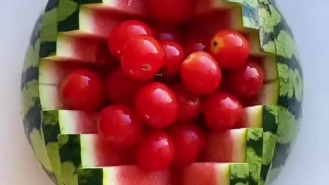 Fun with food watermelon art