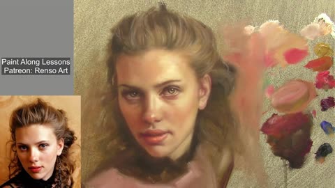 Oil painting - Scarlett Johansson