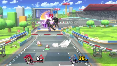 Ganondorf vs Ganondorf on Figure 8 Circuit (Super Smash Bros Ultimate)