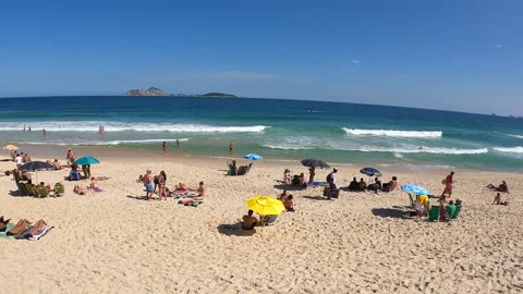 Rio de Janeiro beach walk tour//Brazil beach Vacation on Rio de Janeiro beach