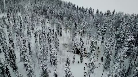 Lapland in Finland in winter by air Pello Arctic Circle destination in Finnish Lapland