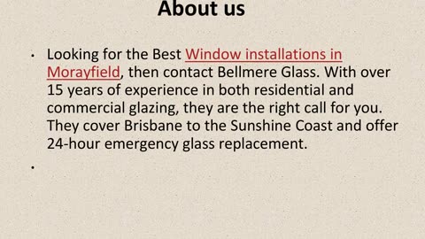 Get The Best Window installations in Morayfield.