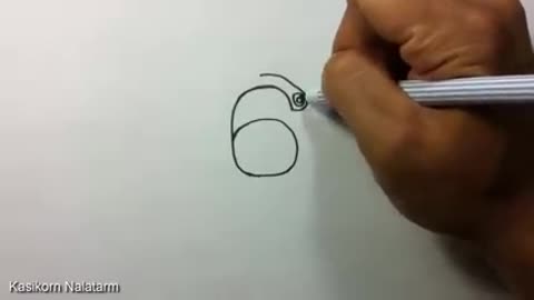 Drawing Picture , How to turn Numbers 6-9 into the cartoon birds Learn step by step Art for kid.