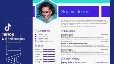 Fashion stylist resume template | FinishResume.com #resume #microsoftword #template