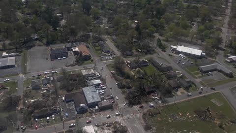 Tornado Leaves Behind Trail Of Destruction In Arkansas