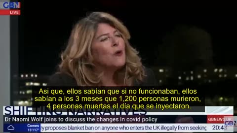 Dr Naomi Wolf. Ellos sabían que no funcionaban y que había muertes por efectos secundarios