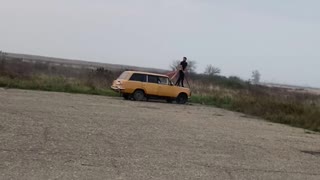 Outrageous Soviet Era Car Jump