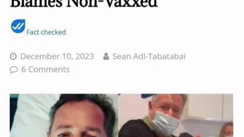 VAXXED PIERS MORGAN REVEALS HE HAS VAIDS- BLAMES THE NON VAXXED