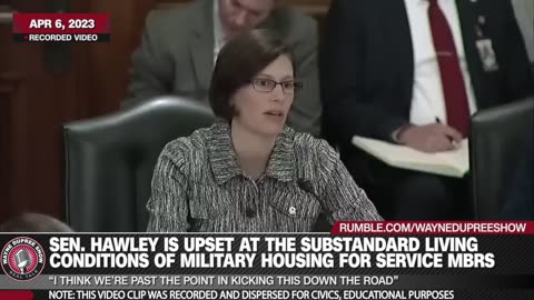 Senator Hawley Presses DoD Witnesses On Fort Leonard Wood Housing, Pronouns Memo