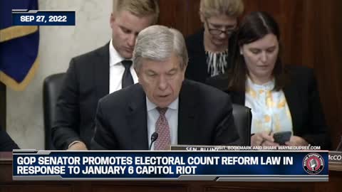 GOP Senator Promotes Electoral Count Reform Law In Response To January 6 Capitol Riot