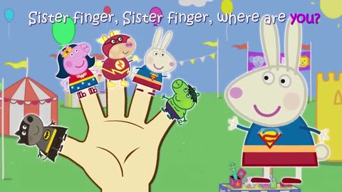 PEPPA PIG FINGER FAMILY SONG ! NURSERY RHYMES LYRICS WITH PEPPA PIG!