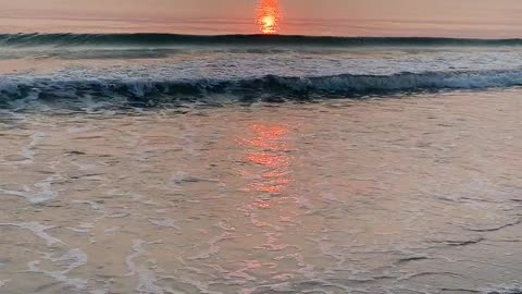 Peaceful view of sunset from the beach sunset beautiful seen of nature