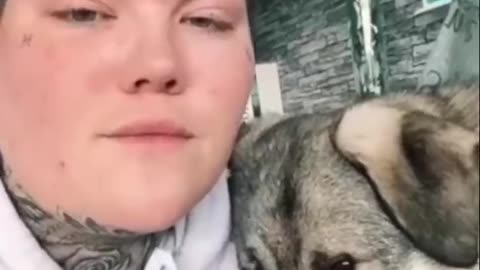 Kiss your dog in head and to see their reaction