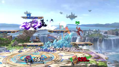 Ganondorf vs Captain Falcon on Big Battlefield (Super Smash Bros Ultimate)