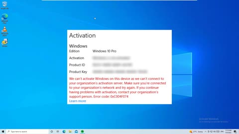 Fix 0xC004F074 Error Solution to Fix 0xC004F074 Windows 10 Activation