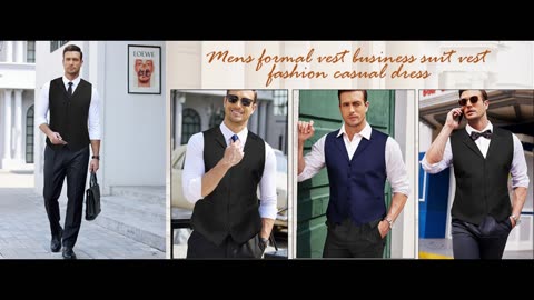 Men's Business Suit Vest Slim Fit Dress Waistcoat for Wedding Party Dinner