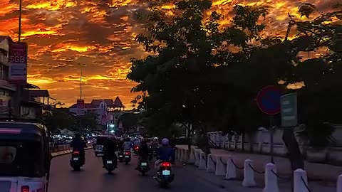 Very beautiful sunset 🌇 neture video