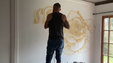 Freehand Airbrush wall mural, part 2