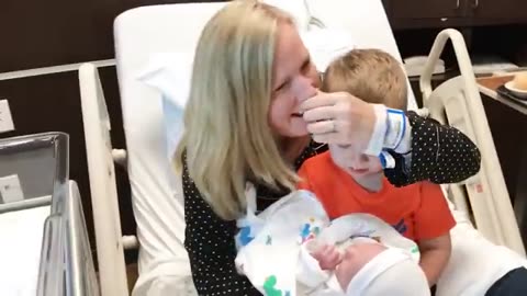 Legendary Moments When Kids Meet Newborn Babies - Funny Baby Siblings