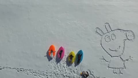 Painting in the snow