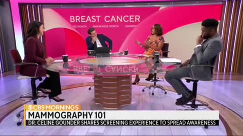 Doctor documentsher mammogram and explains importance of regular screenings