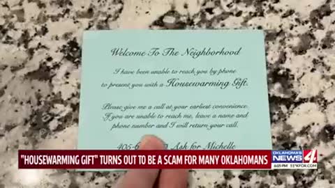 Housewarming gift turns out to be a scam for many Oklahomans