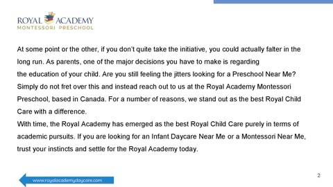 Why Should You Settle For Royal Child Care?