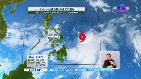 Bagyong Paeng, lumakas bilang Tropical Storm - Weather update (October 27, 2022) | BT