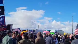 Hundreds gather for a convoy of U.S. truckers to D.C. 02.24.22.