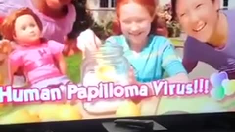 A doll that takes the HPV vaccine!