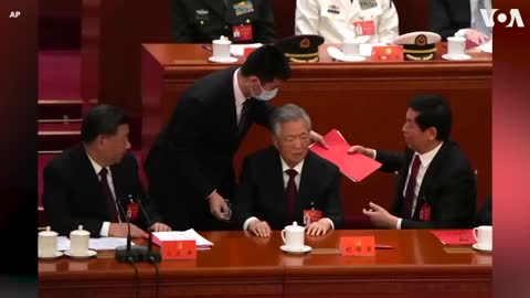 Former Chinese President Hu Removed From Congress _ VOA News