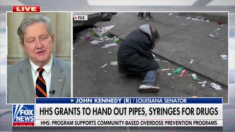 Biden admin gives out syringes and pipes to druggies.