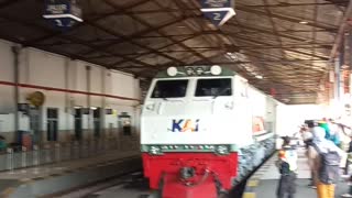 Indonesian train for public transportation (KAI INDONESIA)