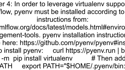 MLFlow Model Serve Can39t Find pyenv