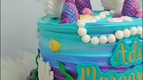 Ocean Inspired Cake Decoration - Beluga Whales Being Cute and Funny