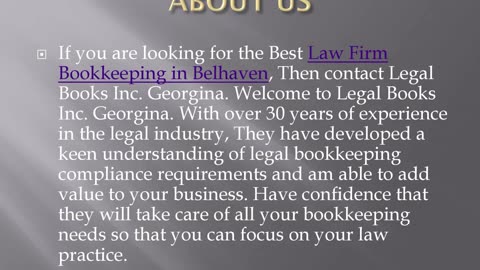 Best Law Firm Bookkeeping in Belhaven